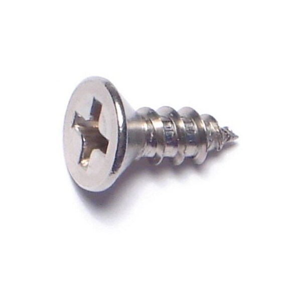 Midwest Fastener Wood Screw, #8, 1/2 in, Plain 18-8 Stainless Steel Flat Head Phillips Drive, 30 PK 79126 - main